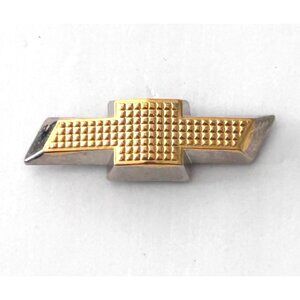 Chevrolet Chevy Bowtie Gold & Silver Lapel Pin Metal Emblem Badge Pinback